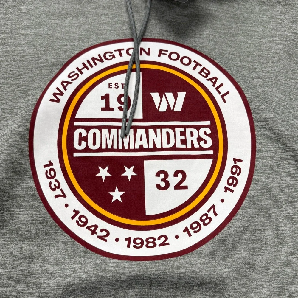 Nike Washington Commanders Mens Medium Dri-FIT Heather Gray NFL Hoodie NWT